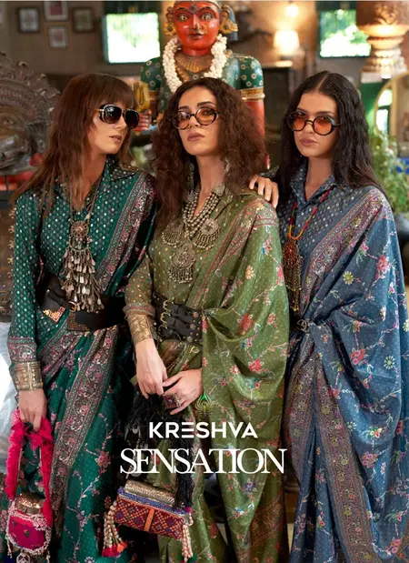 Sensation By Kreshva PV Silk With HB Luxury Print Saree Wholesale Market In Surat